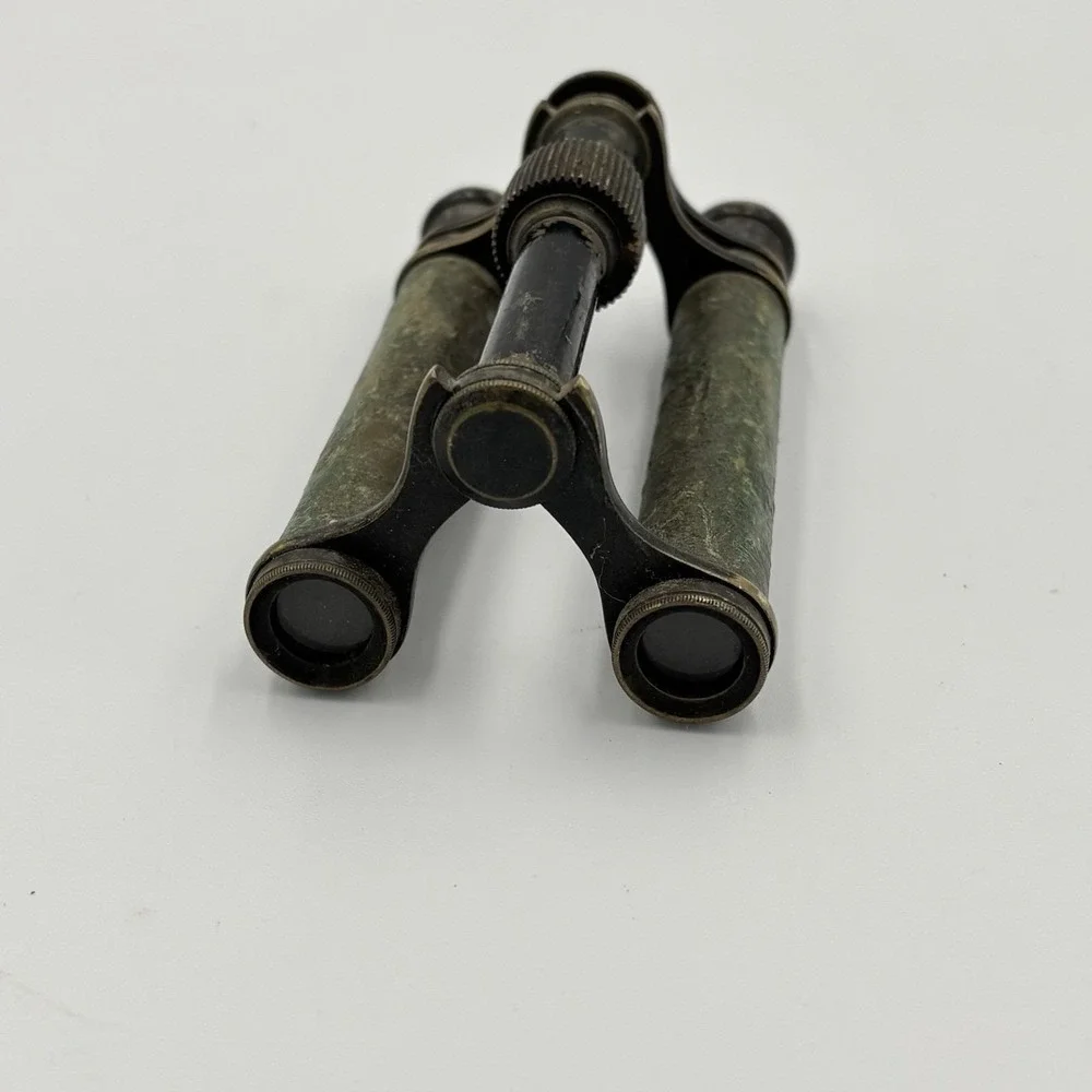 Rare Antique Naval Telescope Binoculars C1860 Brass Patina
